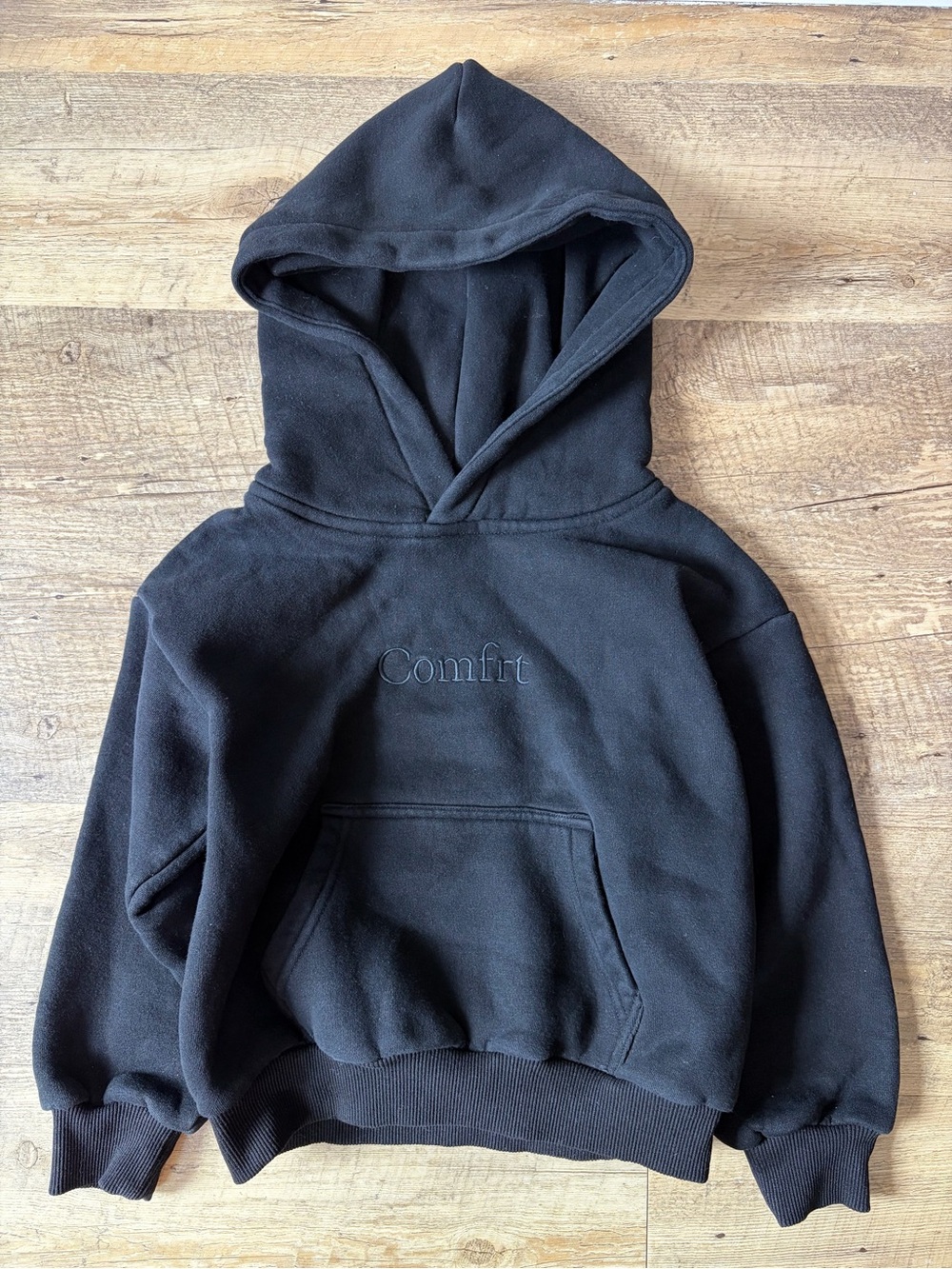 Comfrt Black Signiture Kids Hoodie Size Unisex Youth XS